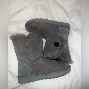 Gray Buttoned leg UGGS